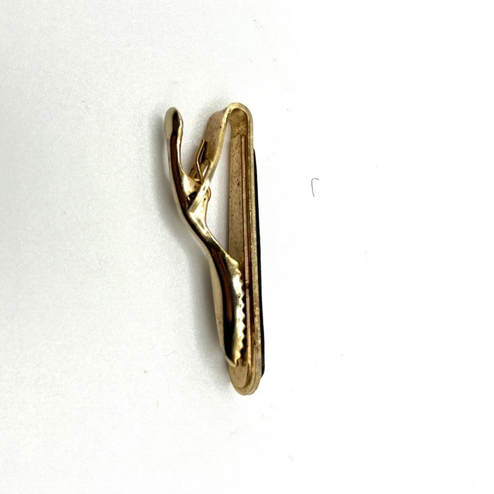 2 Vintage Unmarked Tie Clips; Black Onyx/1 Rhinestone and SWANK tie clip - Picture 14 of 15